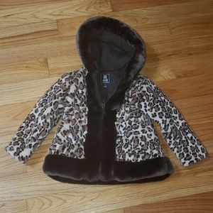 EUC Girls 2T Cheetah Boutique Coat